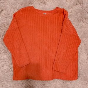 • chenille-like Old Navy sweater:))